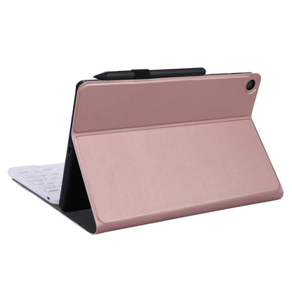 A08 Ultra-thin Bluetooth Keyboard Leather Case For Samsung Galaxy Tab A8 2021 SM-X205 / SM-X200(Rose Gold) - Samsung Keyboard by PMC Jewellery | Online Shopping South Africa | PMC Jewellery