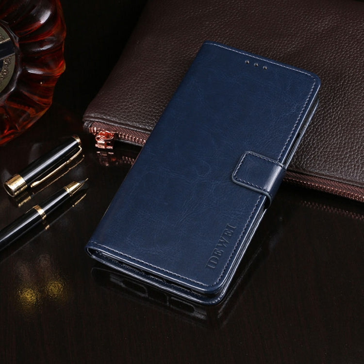 For TCL 20 R 5G idewei Crazy Horse Texture Leather Phone Case(Dark Blue) - free shipping - PMC Jewellery - Order now!