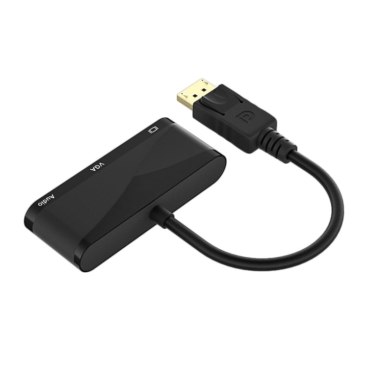 D45 3 in 1 DP to HDMI + VGA + 3.5 Audio Converter Cable(Black) - Adapter by PMC Jewellery | Online Shopping South Africa | PMC Jewellery | Buy Now Pay Later Mobicred