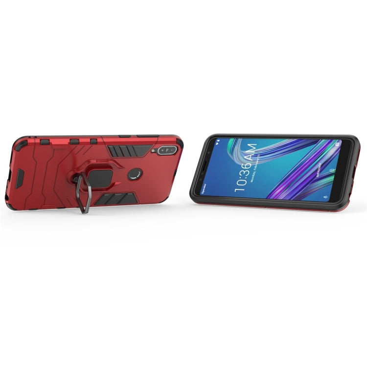 For Asus Zenfone Max Pro (M1) ZB601KL Shockproof PC + TPU Protective Case with Magnetic Ring Holder(Red) - ASUS Cases by PMC Jewellery | Online Shopping South Africa | PMC Jewellery