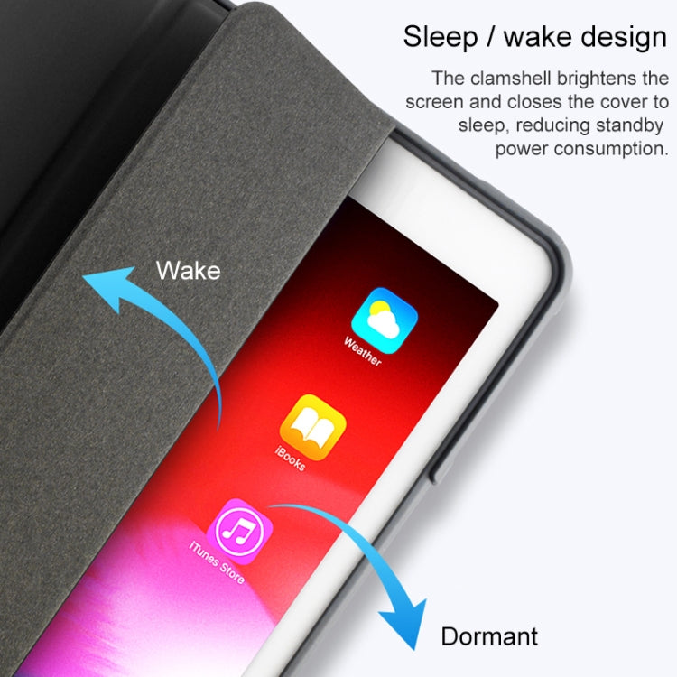 For iPad 10.2 Mutural Horizontal Flip PC + TPU + PU Leather Case with Holder & Pen Slot(Blue) - free shipping - PMC TechLife - Order now!