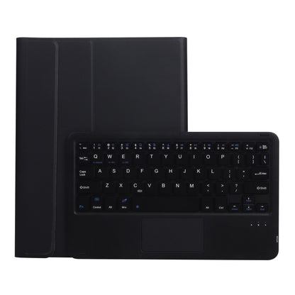 A07B-A Lambskin Texture Square Keycap Bluetooth Keyboard Leather Case with Touch Control For iPad 9.7 2018 & 2017 / Pro 9.7 inch / Air 2(Black) - Universal by PMC Jewellery | Online Shopping South Africa | PMC Jewellery