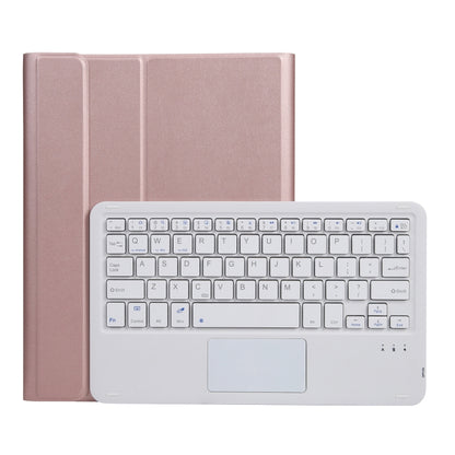 A07B-A Lambskin Texture Square Keycap Bluetooth Keyboard Leather Case with Touch Control For iPad 9.7 2018 & 2017 / Pro 9.7 inch / Air 2(Rose Gold) - Universal by PMC Jewellery | Online Shopping South Africa | PMC Jewellery