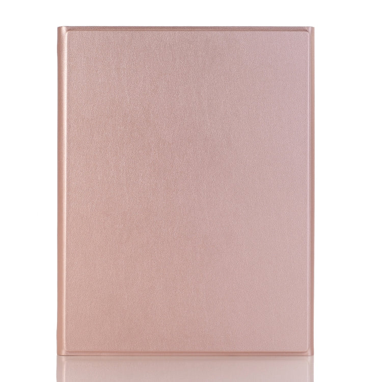 A07B-A Lambskin Texture Square Keycap Bluetooth Keyboard Leather Case with Touch Control For iPad 9.7 2018 & 2017 / Pro 9.7 inch / Air 2(Rose Gold) - Universal by PMC Jewellery | Online Shopping South Africa | PMC Jewellery