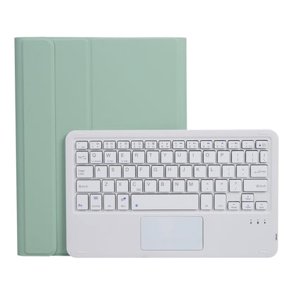 A07B-A Lambskin Texture Square Keycap Bluetooth Keyboard Leather Case with Touch Control For iPad 9.7 2018 & 2017 / Pro 9.7 inch / Air 2(Light Green) - Universal by PMC Jewellery | Online Shopping South Africa | PMC Jewellery