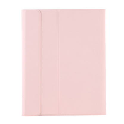 A07B-A Lambskin Texture Square Keycap Bluetooth Keyboard Leather Case with Touch Control For iPad 9.7 2018 & 2017 / Pro 9.7 inch / Air 2(Pink) - Universal by PMC Jewellery | Online Shopping South Africa | PMC Jewellery