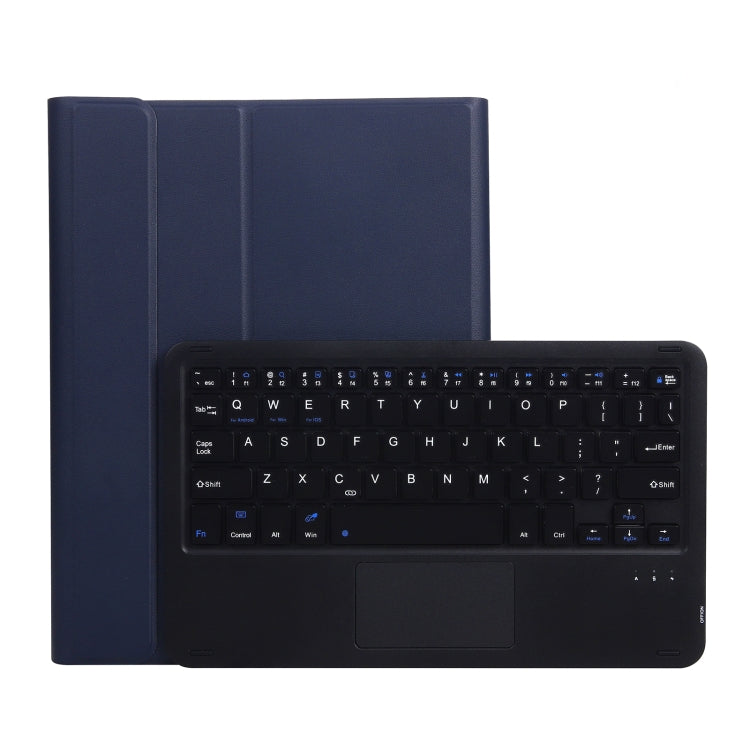 A102B-A Lambskin Texture Square Keycap Bluetooth Keyboard Leather Case with Touch Control For iPad Pro 10.5 inch / 10.2 2021 & 2020 & 2019 / Air 3(Blue) - Universal by PMC Jewellery | Online Shopping South Africa | PMC Jewellery