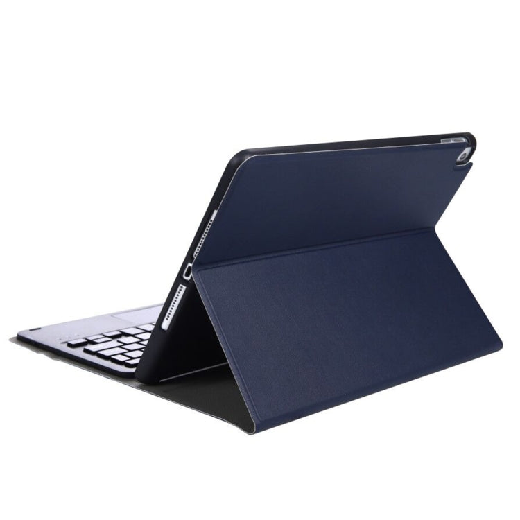 A102B-A Lambskin Texture Square Keycap Bluetooth Keyboard Leather Case with Touch Control For iPad Pro 10.5 inch / 10.2 2021 & 2020 & 2019 / Air 3(Blue) - Universal by PMC Jewellery | Online Shopping South Africa | PMC Jewellery