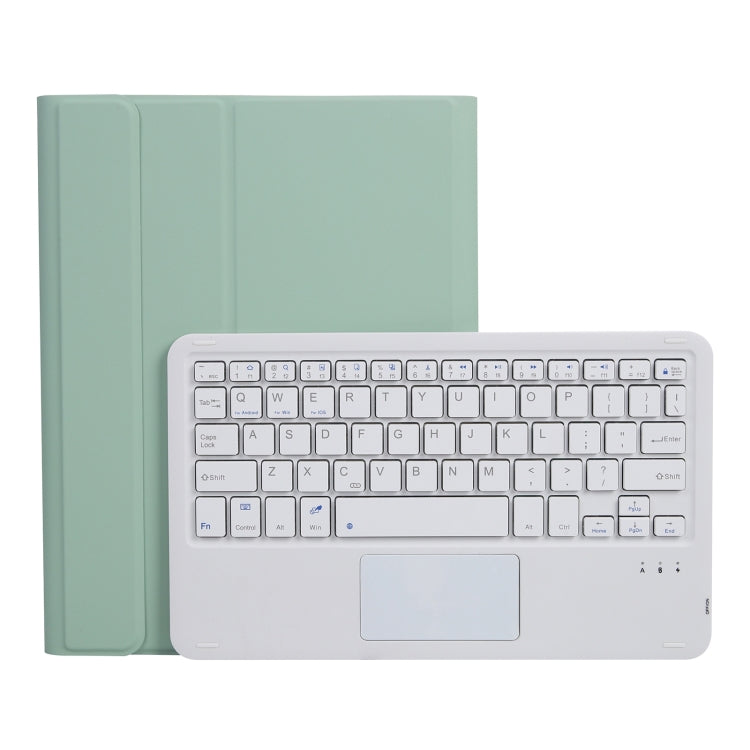 A11B-A Lambskin Texture Square Keycap Bluetooth Keyboard Leather Case with Touch Control For iPad Air 4 2020 10.9 / Pro 11 inch 2021 & 2020 & 2018(Light Green) - Universal by PMC Jewellery | Online Shopping South Africa | PMC Jewellery