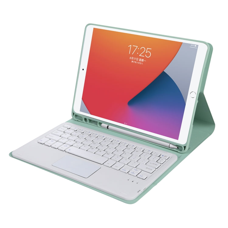 A11B-A Lambskin Texture Square Keycap Bluetooth Keyboard Leather Case with Touch Control For iPad Air 4 2020 10.9 / Pro 11 inch 2021 & 2020 & 2018(Light Green) - Universal by PMC Jewellery | Online Shopping South Africa | PMC Jewellery