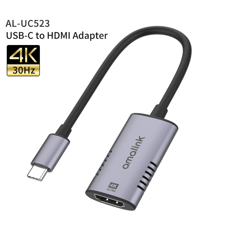 amalink UC523 Type-C / USB-C to HDMI Adapter(Grey) - Cable & Adapters by amalink | Online Shopping South Africa | PMC Jewellery | Buy Now Pay Later Mobicred