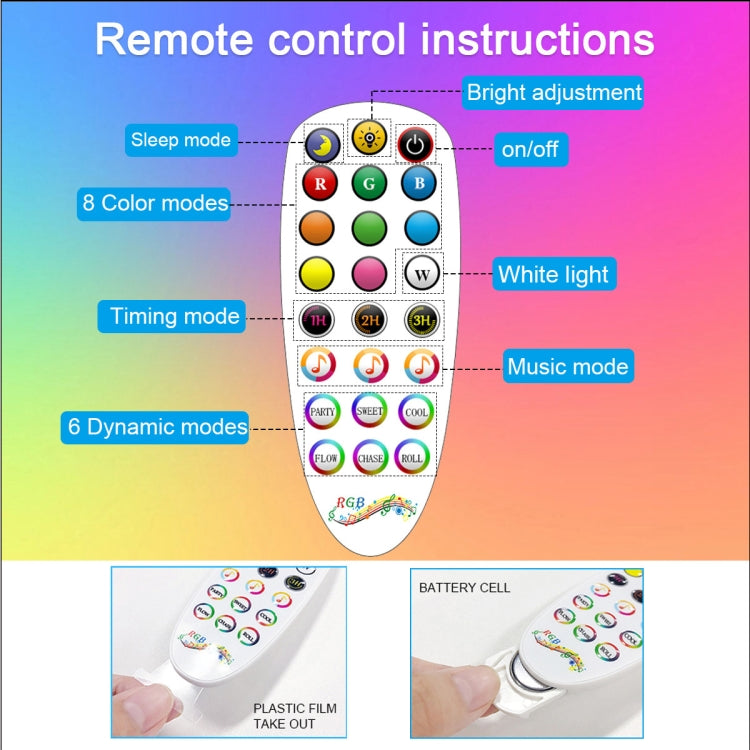 GVVOOHOME LED Symphony Remote Control Floor Atmosphere Light, Power Supply:US Plug - Floor Lamps by PMc TechLife | Online Shopping South Africa | PMc TechLife | Buy Now Pay Later Mobicred