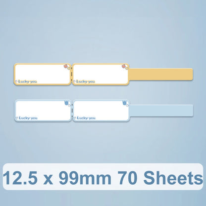 12.5 x 99mm 70 Sheets Thermal Label Data Cable Sort Stickers For NiiMbot D101 / D11(Lucky You) - Printer Accessories by PMC Jewellery | Online Shopping South Africa | PMC Jewellery | Buy Now Pay Later Mobicred