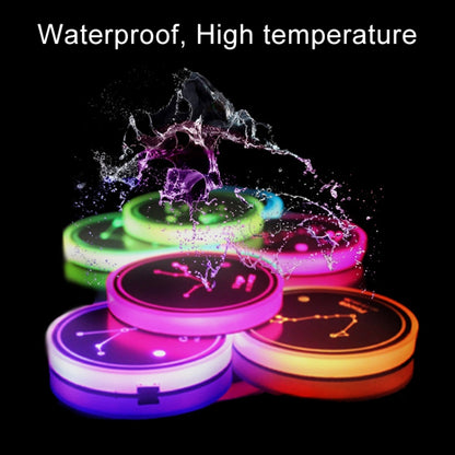 2 PCS Car Constellation Series AcrylicColorful USB Charger Water Cup Groove LED Atmosphere Light(Taurus) - Car Drink Holders by PMC Jewellery | Online Shopping South Africa | PMC Jewellery | Buy Now Pay Later Mobicred