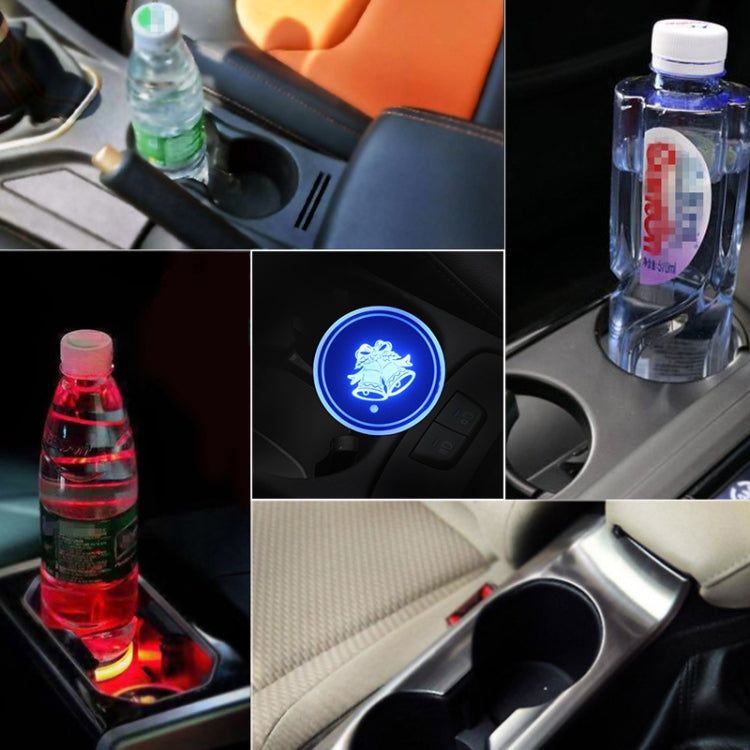 Car AcrylicColorful USB Charger Water Cup Groove LED Atmosphere Light(Bell) - Car Drink Holders by PMC Jewellery | Online Shopping South Africa | PMC Jewellery | Buy Now Pay Later Mobicred