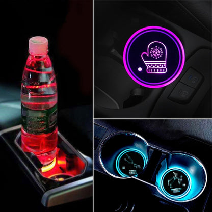 Car AcrylicColorful USB Charger Water Cup Groove LED Atmosphere Light(Glove) - Car Drink Holders by PMC Jewellery | Online Shopping South Africa | PMC Jewellery | Buy Now Pay Later Mobicred