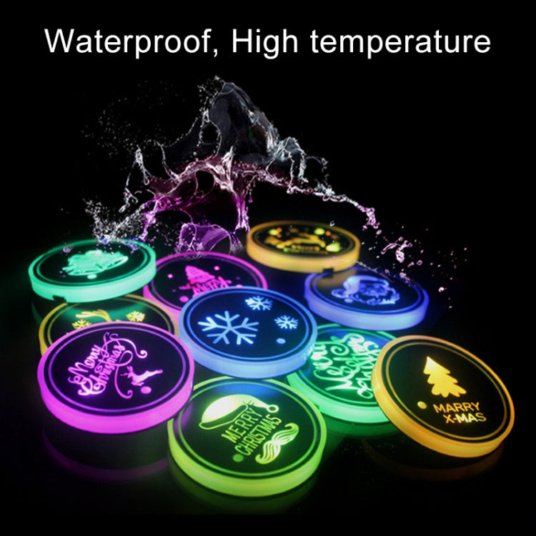 Car AcrylicColorful USB Charger Water Cup Groove LED Atmosphere Light(Snowflake) - Car Drink Holders by PMC TechLife | Online Shopping South Africa | PMC TechLife | Buy Now Pay Later Mobicred