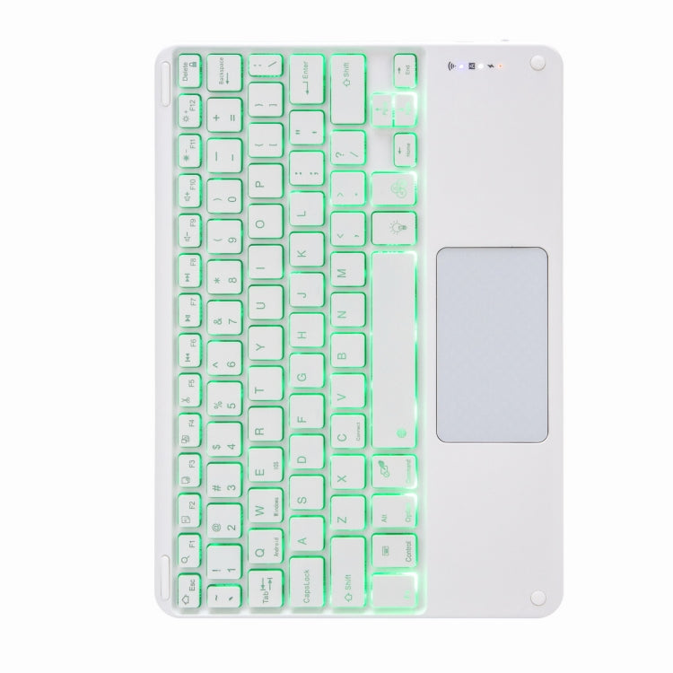 H-102CS Touch Backlight Bluetooth Keyboard Leather Case with Rear Three-fold Holder For iPad 10.2 2020 & 2019 / Pro 10.5 inch(Rainbow) - Universal by PMC TechLife | Online Shopping South Africa | PMC TechLife
