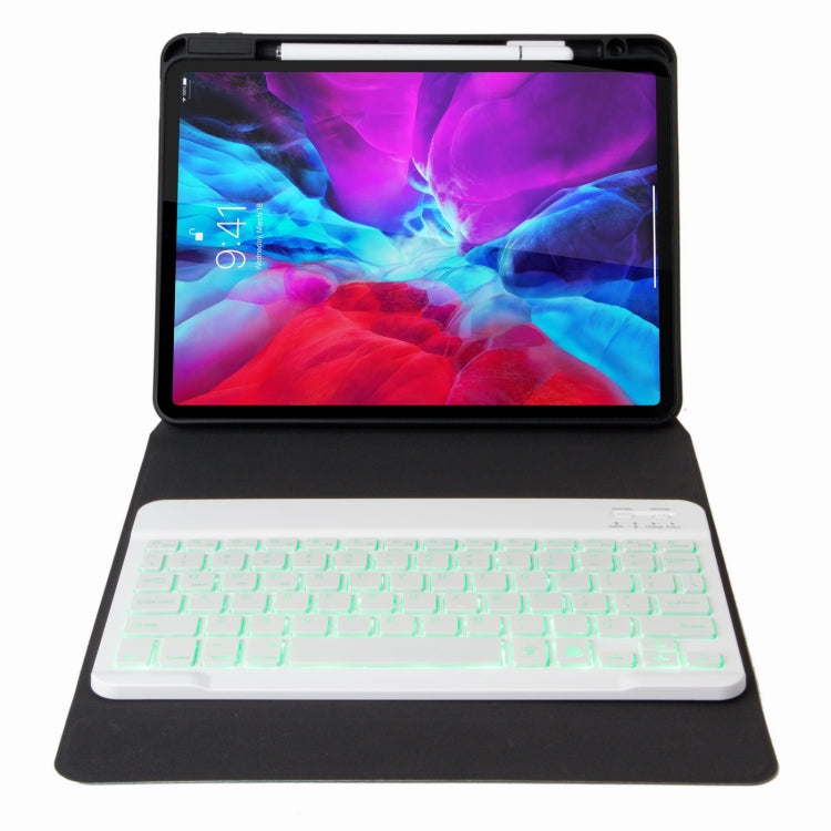 H-102S Monochrome Backlight Bluetooth Keyboard Leather Case with Rear Three-fold Holder For iPad 10.2 2020 & 2019 / Pro 10.5 inch(Rainbow) - Universal by PMC Jewellery | Online Shopping South Africa | PMC Jewellery