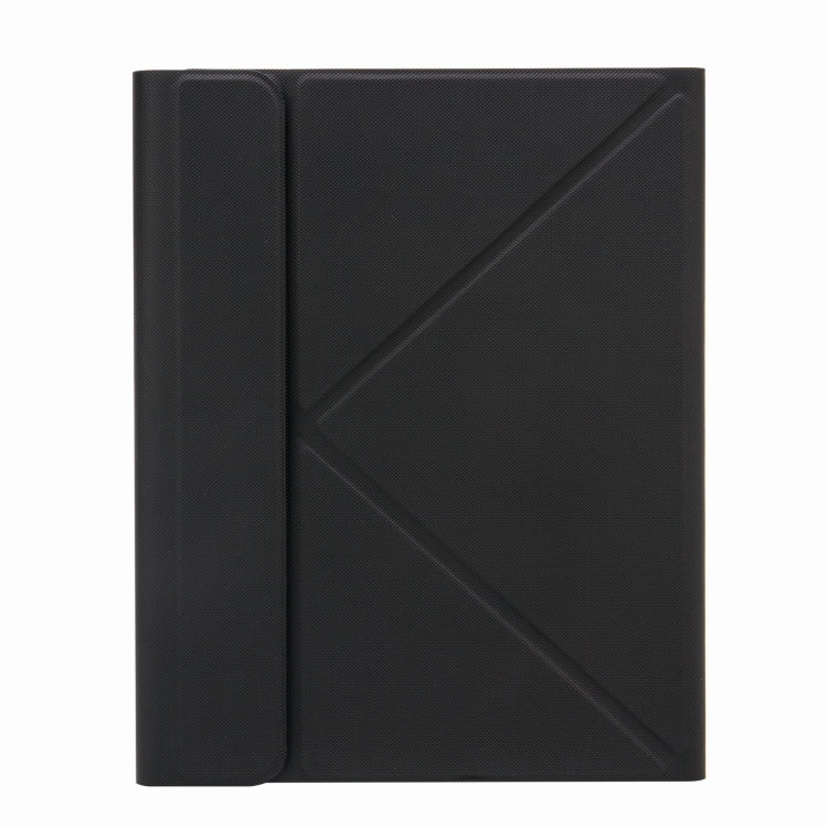 H-097S Monochrome Backlight Bluetooth Keyboard Leather Case with Rear Three-fold Holder For iPad 9.7 2018 & 2017(Black) - Universal by PMC TechLife | Online Shopping South Africa | PMC TechLife