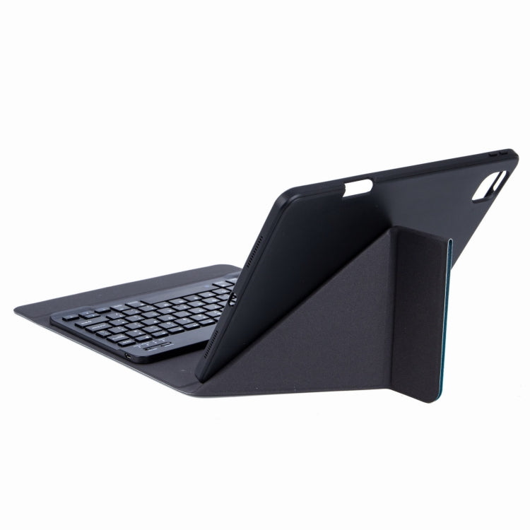 H-109S Monochrome Backlight Bluetooth Keyboard Leather Case with Rear Three-fold Holder For iPad Pro 11 inch 2021 & 2020 & 2018 / Air 2020 10.9(Black) - Universal by PMC Jewellery | Online Shopping South Africa | PMC Jewellery