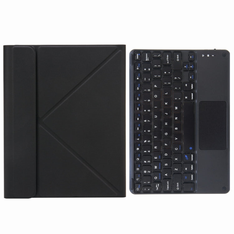 H-097C Touch Bluetooth Keyboard Leather Case with Rear Three-fold Holder For iPad 9.7 2018 & 2017(Black) - Universal by PMC Jewellery | Online Shopping South Africa | PMC Jewellery