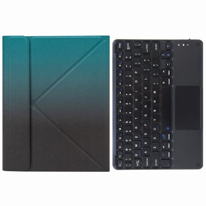 H-109C Touch Bluetooth Keyboard Leather Case with Rear Three-fold Holder For iPad Pro 11 inch 2021 & 2020 & 2018 / Air 2020 10.9(Dark Night Green) - Universal by PMC Jewellery | Online Shopping South Africa | PMC Jewellery