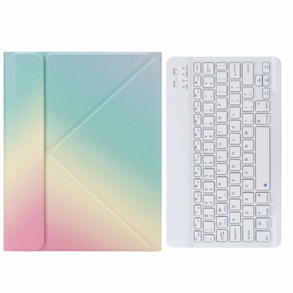 H-102 Bluetooth Keyboard Leather Case with Rear Three-fold Holder For iPad 10.2 2020 & 2019 / Pro 10.5 inch(Rainbow) - Universal by PMC Jewellery | Online Shopping South Africa | PMC Jewellery