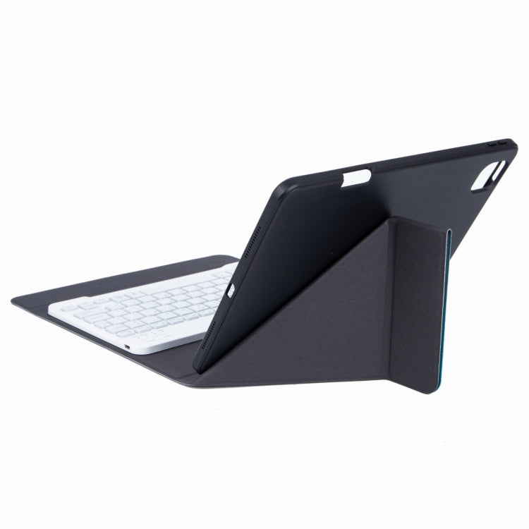 H-097 Bluetooth Keyboard Leather Case with Rear Three-fold Holder For iPad 9.7 2018 & 2017(Rainbow) - free shipping - PMC TechLife - Order now!