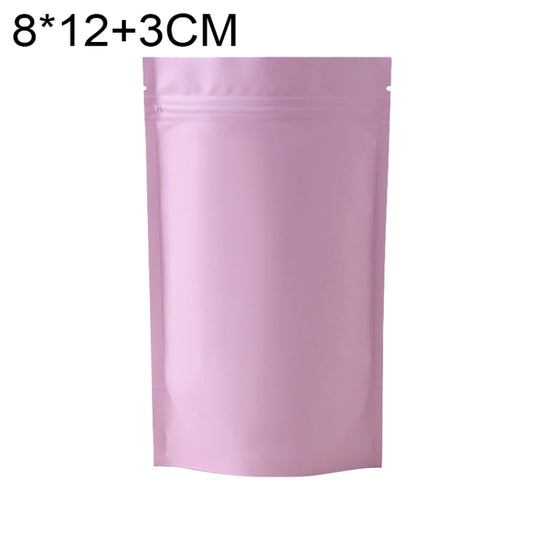 100 PCS/Set Matte Aluminum Foil Snack Stand-up Pouch, Size:8x12+3cm(Pink) - Preservation Supplies by PMC Jewellery | Online Shopping South Africa | PMC Jewellery | Buy Now Pay Later Mobicred