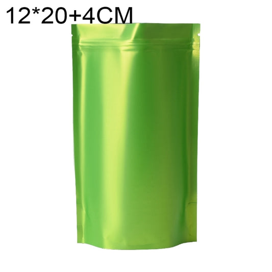 100 PCS/Set Matte Aluminum Foil Snack Stand-up Pouch, Size:12x20+4cm(Green) - Preservation Supplies by PMC Jewellery | Online Shopping South Africa | PMC Jewellery | Buy Now Pay Later Mobicred