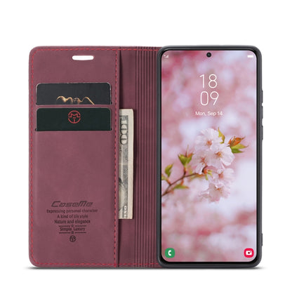 For Samsung Galaxy S22+ CaseMe 013 Multifunctional Horizontal Flip Leather Phone Case(Wine Red) - Galaxy S22+ 5G Cases by CaseMe | Online Shopping South Africa | PMC Jewellery | Buy Now Pay Later Mobicred