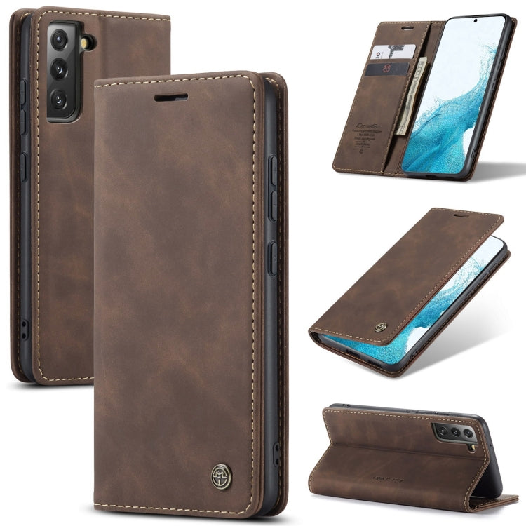 For Samsung Galaxy S22+ CaseMe 013 Multifunctional Horizontal Flip Leather Phone Case(Coffee) - Galaxy S22+ 5G Cases by CaseMe | Online Shopping South Africa | PMC Jewellery | Buy Now Pay Later Mobicred