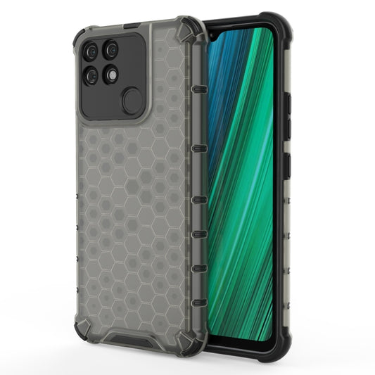 For OPPO Realme Narzo 50A Honeycomb PC + TPU Phone Case(Black) - Realme Cases by PMC Jewellery | Online Shopping South Africa | PMC Jewellery | Buy Now Pay Later Mobicred