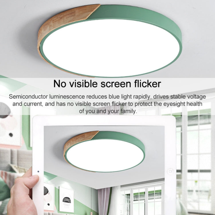 Wood Macaron LED Round Ceiling Lamp, White Light, Size:30cm(White) - Celling Lights & Chandeliers by PMc TechLife | Online Shopping South Africa | PMc TechLife | Buy Now Pay Later Mobicred