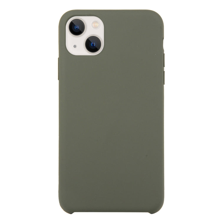 For iPhone 13 Solid Silicone Phone Case(Olive Green) - iPhone 13 Cases by PMC TechLife | Online Shopping South Africa | PMC TechLife