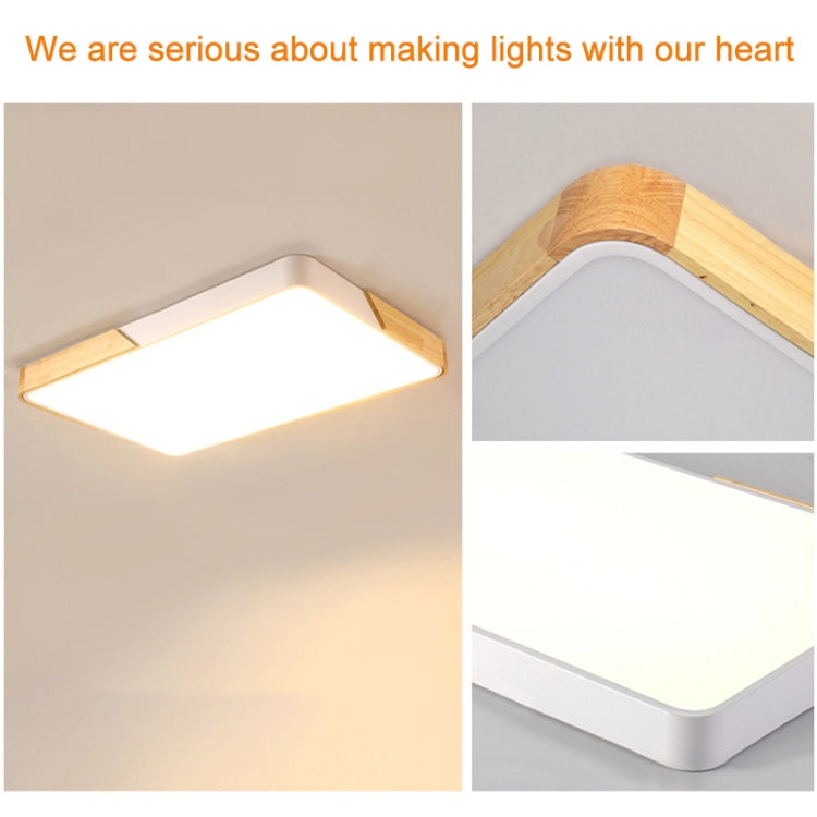 Wood Macaron LED Square Ceiling Lamp, 3-Colors Light, Size:30cm(Pink) - Celling Lights & Chandeliers by PMc TechLife | Online Shopping South Africa | PMc TechLife | Buy Now Pay Later Mobicred