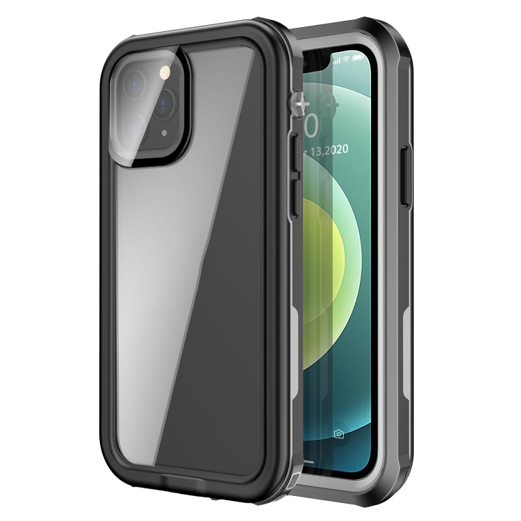 For iPhone 12 Pro Max Waterproof Full Coverage PC + TPU Phone Case(Black) - iPhone 12 Pro Max Cases by PMC Jewellery | Online Shopping South Africa | PMC Jewellery