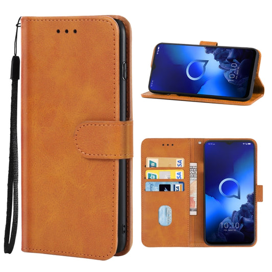 Leather Phone Case For Alcatel 3x 2019(Brown) - Alcatel Cases by PMC Jewellery | Online Shopping South Africa | PMC Jewellery