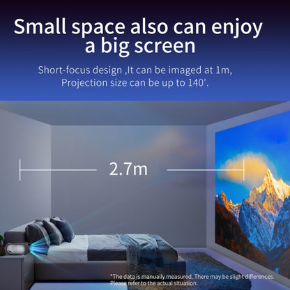 T7i 720P 200 ANSI Home Theater LED HD Digital Projector, Same Screen Version, AU Plug(Silver Grey) - LED Projector by PMC Jewellery | Online Shopping South Africa | PMC Jewellery | Buy Now Pay Later Mobicred