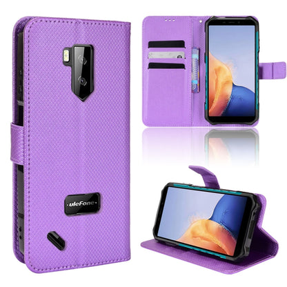 For Ulefone Armor X9 Diamond Texture Leather Phone Case(Purple) - Ulefone Cases by PMC Jewellery | Online Shopping South Africa | PMC Jewellery | Buy Now Pay Later Mobicred