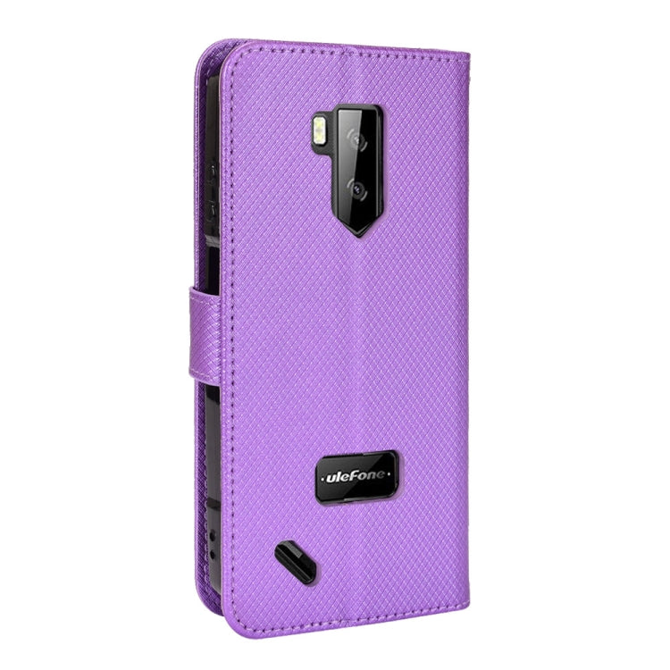 For Ulefone Armor X9 Diamond Texture Leather Phone Case(Purple) - Ulefone Cases by PMC Jewellery | Online Shopping South Africa | PMC Jewellery | Buy Now Pay Later Mobicred