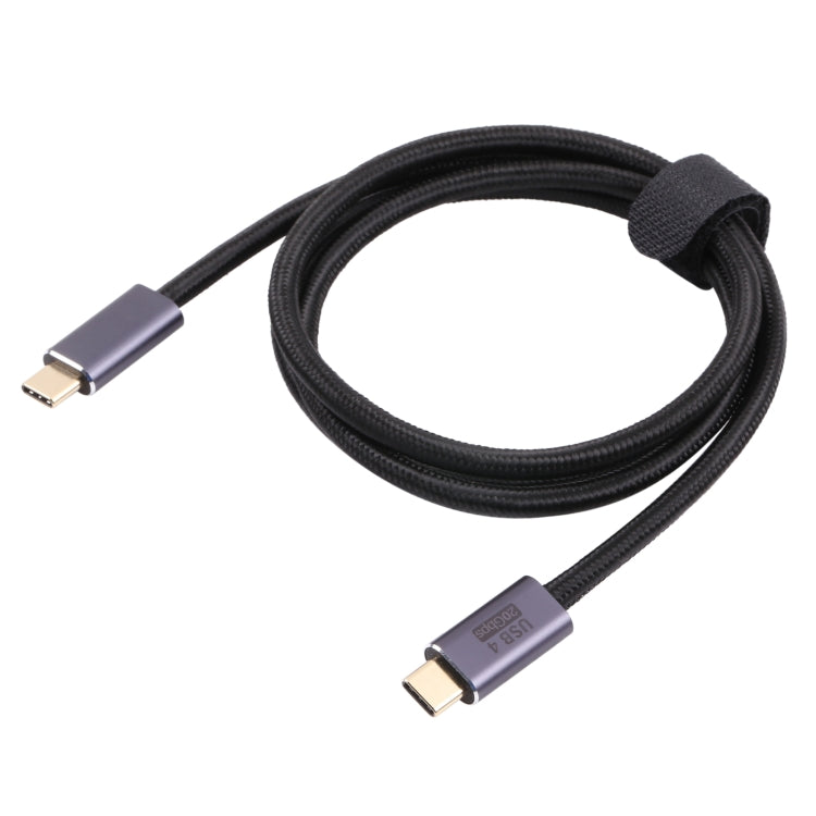 20Gbps USB 4 USB-C / Type-C Male to USB-C / Type-C Male Braided Data Cable, Cable Length:1.5m(Black) - Cable & Adapters by PMC TechLife | Online Shopping South Africa | PMC TechLife | Buy Now Pay Later Mobicred