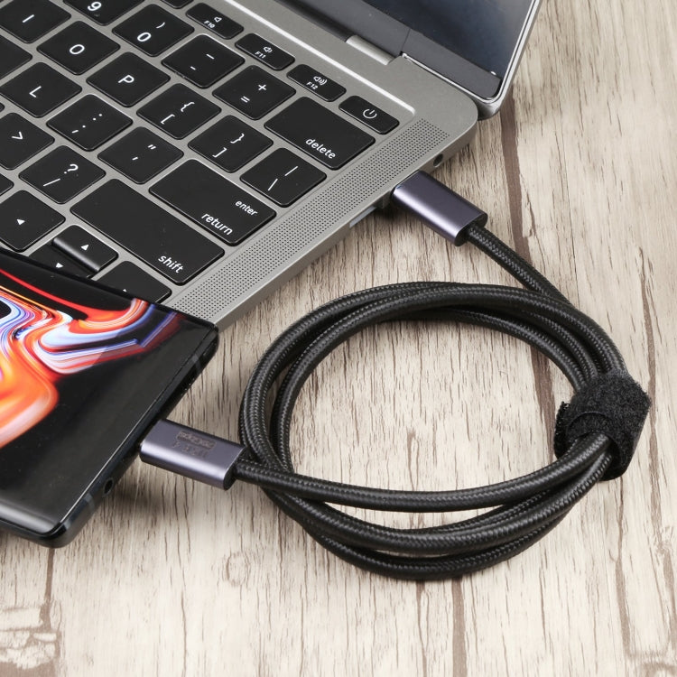 20Gbps USB 4 USB-C / Type-C Male to USB-C / Type-C Male Braided Data Cable, Cable Length:2m(Black) - Cable & Adapters by PMC TechLife | Online Shopping South Africa | PMC TechLife | Buy Now Pay Later Mobicred