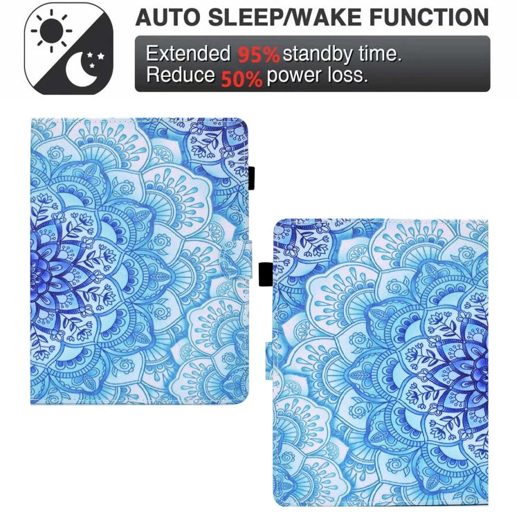 For 10 inch Tablet Electric Pressed TPU Leather Tablet Case(Green Flower) - 10 - 11 inch by PMC TechLife | Online Shopping South Africa | PMC TechLife | Buy Now Pay Later Mobicred