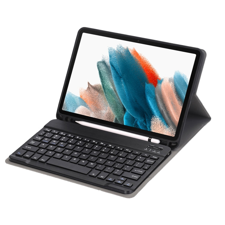 A08B Bluetooth Keyboard Leather Case with Holder & TPU Pen Slot For Samsung Galaxy Tab A8 10.5 2021 SM-X205 / SM-X200(Black) - Samsung Keyboard by PMC Jewellery | Online Shopping South Africa | PMC Jewellery