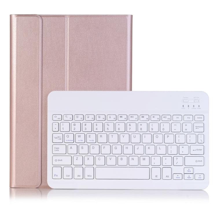 A08B Bluetooth Keyboard Leather Case with Holder & TPU Pen Slot For Samsung Galaxy Tab A8 10.5 2021 SM-X205 / SM-X200(Rose Gold) - Samsung Keyboard by PMC Jewellery | Online Shopping South Africa | PMC Jewellery