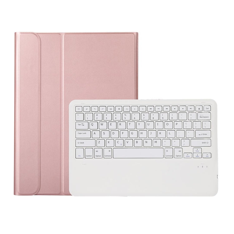 A800B Split Bluetooth Keyboard Leather Case with Holder & Pen Slot For Samsung Galaxy Tab S8+ X800(Rose Gold) - Samsung Keyboard by PMC Jewellery | Online Shopping South Africa | PMC Jewellery