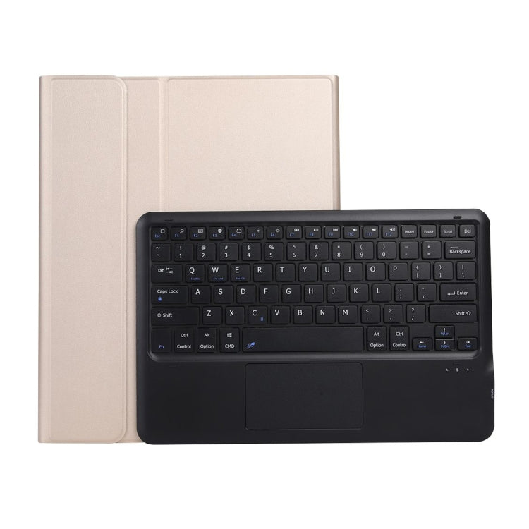 A800B-A Split Bluetooth Keyboard Leather Case with Holder & Pen Slot & Touchpad For Samsung Galaxy Tab S8+ X800(Gold) - Samsung Keyboard by PMC Jewellery | Online Shopping South Africa | PMC Jewellery