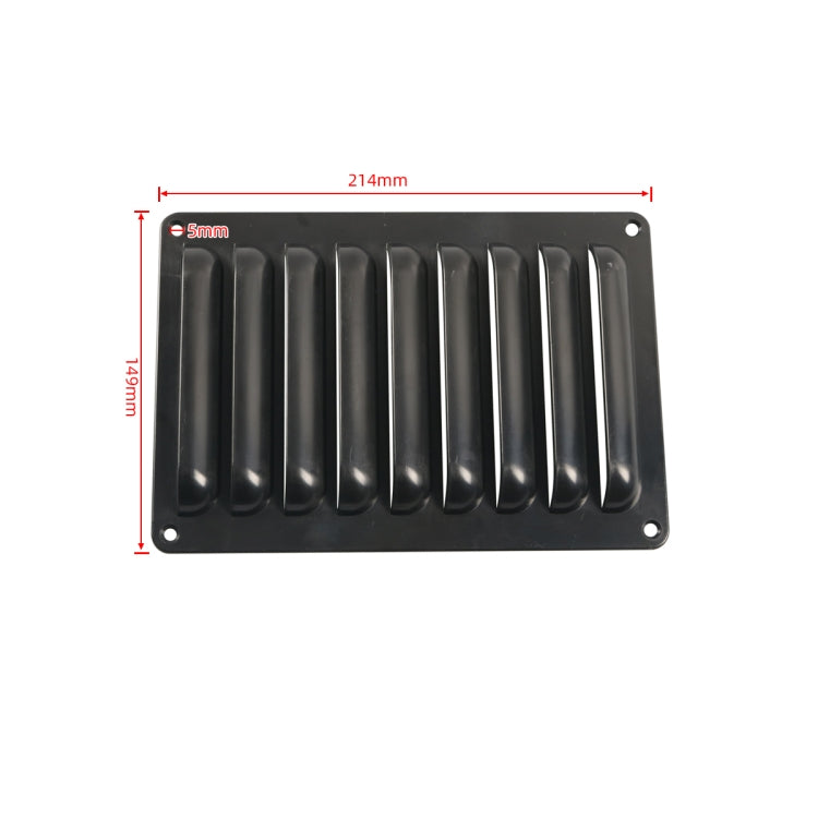 A6786 214x149mm RV / Bus Grille Vent Panel with Screws(Black) - Air Conditioning System by PMC TechLife | Online Shopping South Africa | PMC TechLife | Buy Now Pay Later Mobicred